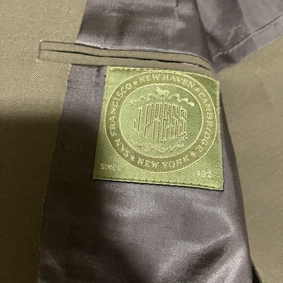 J. Press Wool Sportscoat Blazer 3 Button Green Made In USA Mens Size 40R - Picture 10 of 16